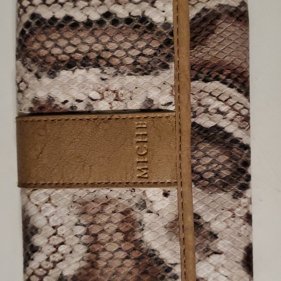 Miche snakeskin texture print yan & grey full size wallet - Picture 2 of 7